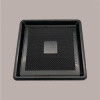 50 Pz Vassoio Quadrato Medoro Nero Plastica Rigido 28x28 cm [d27a5256]
