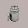 3 Pz Barattolo in Latta Caddy Grande Portaspezie Alluminio Argento 100x130 mm [ad514e17]