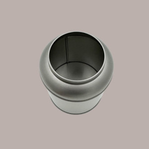 3 Pz Barattolo in Latta Caddy Grande Portaspezie Alluminio Argento 100x130 mm