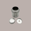3 Pz Barattolo in Latta Caddy Grande Portaspezie Alluminio Argento 100x130 mm [c36acc1e]