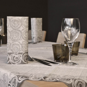 100 Pz Tovaglioli in Crata Airlaid Mono Rossella Nero 40x40 cm