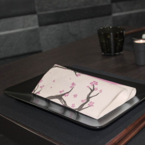100 Pz Tovaglioli in Carta Airlaid Plus Sakura Rosa 40x40 cm