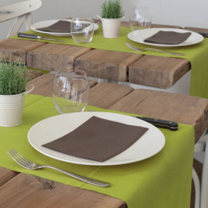 100 Pz Tovaglioli in Carta Airlaid Mono Color Soft Cacao 40x30 cm
