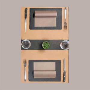 100 Pz Tovaglioli in Carta Airlaid Mono Color Soft Sabbia 40x30 cm