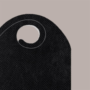 200 Pz Bavaglio Bavì Nero in Tessuto TNT Monouso 37x57 Cm