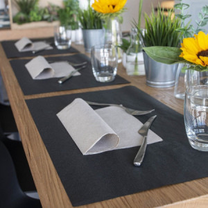 400 Pz Tovaglietta Carta Ecoblack Onda Nera 30x48 cm