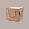 10 Pz Bag Box Porta Panettone Carta Kraft Avana con Cordino 25+25x25 cm [05820c80]