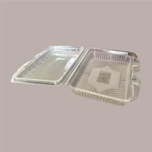100 Pz Vaschetta + coperc. PET rettangolare 700 cc [c69a4082]