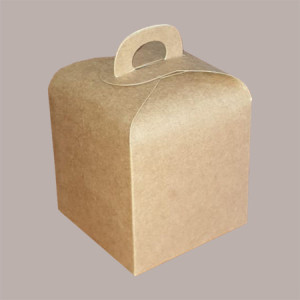 20 Pz Scatola per Confezione Regalo Porta Piccolo Panettone da 100gr in Cartoncino Avana 10x10x10 cm [76cbf964]