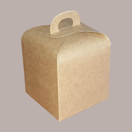 20 Pz Scatola per Confezione Regalo Porta Piccolo Panettone da 100gr in Cartoncino Avana 10x10x10 cm [76cbf964]