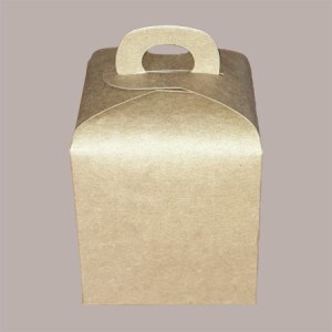 20 Pz Scatola per Confezione Regalo Porta Piccolo Panettone da 100gr in Cartoncino Avana 10x10x10 cm