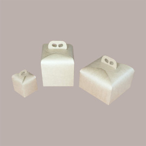 20 Pz Scatola per Confezione Regalo Porta Piccolo Panettone da 100gr in Cartoncino Avana 10x10x10 cm [739bbe7a]