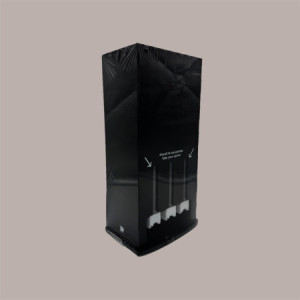 Dispenser Automatico Porta Palette Gelato a 3 Piste Colore Nero