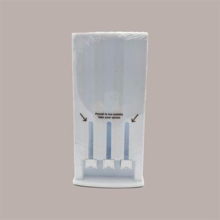 Dispenser Automatico Porta Palette Gelato a 3 Piste Colore Bianco [dc45506d]