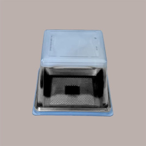 30 Pz Coperchio Trasparente per Vassoio Quadrato Medoro Plastica Rigido 24x24H8 cm