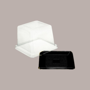 30 Pz Coperchio Trasparente per Vassoio Quadrato Medoro Plastica Rigido 24x24H8 cm [dc23e355]
