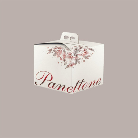 Scatola Quadrello Grafica Idea Rosso Porta Panettone Basso in Carta 21x21x22 cm 10 Pezzi [fe7770e5]