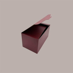 Segreto Scatola in Carta Seta Bordeaux Porta 4 Bottiglie Orizzontali 325x175x180 mm 10 pezzi [9aafb84b]