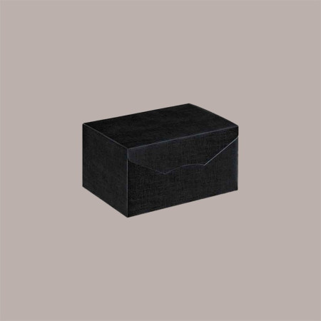 Segreto Scatola in Carta Seta Nero Porta 4 Bottiglie Orizzontali 325x175x180 mm 10 pezzi [736bddf2]