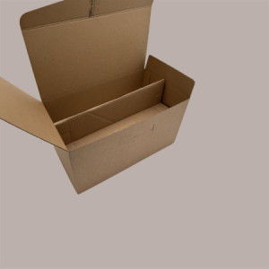 Segreto Scatola in Carta Avana Porta 4 Bottiglie Orizzontali 325x175x180 mm 10 pezzi