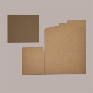 Segreto Scatola in Carta Avana Porta 4 Bottiglie Orizzontali 325x175x180 mm 10 pezzi [6a000d82]