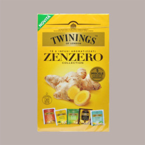 Scatola Legno 4 Scomparti + 40 Filtri Tè Zenzero Twinings [41c60a5c]