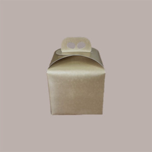 Scatola per Confezione Regalo Porta Panettone Alto da 500 o 750gr  in Cartoncino Avana 160x160H140mm 10 Pezzi [0c435f23]