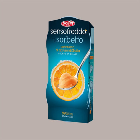 12 x 100 Ml Sorbetto Gusto Agrumi di Sicilia Senso Freddo Pronta da Gelare DOLFIN (6 astucci da 2) [63cbc23e]