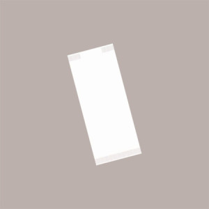 Busta Bianca Neutra in Carta con Tovagliolo in Carta Bianco 11x24 cm 125 Pezzi