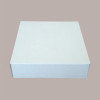 Scatola Trasparente Espositiva con Fondo Carta H30 mm Bianco Effetto Fibra 210x210H350mm 5 Pezzi [4721eb31]