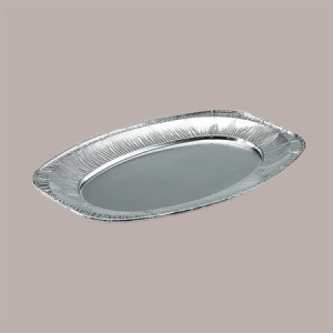 Vassoio Ovale in Alluminio per Alimenti V350G 430x286 10 Pezzi [1a775a2b]