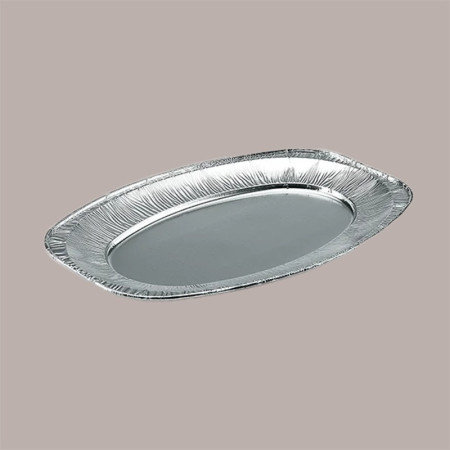 Vassoio Ovale in Alluminio per Alimenti V350G 351x243 10 Pezzi [9589f2f9]