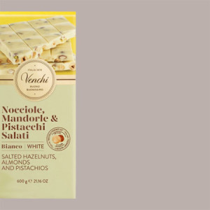 Maxi Tavoletta di Cioccolato Nocciolato Bianco Salato Venchi 600 gr [82bb938a]