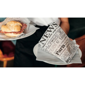 Porta Piadina o Panino in Carta Antiunto Grafica Giornale 15x24 cm 500 pezzi