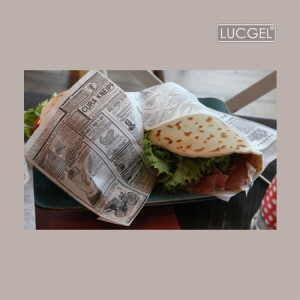 Porta Piadina o Panino in Carta Antiunto Grafica Giornale 15x24 cm 500 pezzi [d46ea20e]