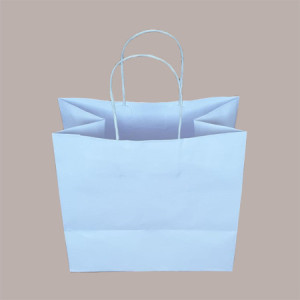 Borsa Carta Bianca Shopper Base Larga Gelateria 25+15H24 30 Pezzi [4347f978]