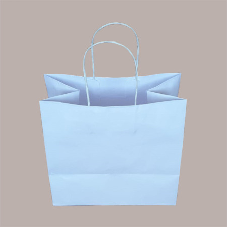 Borsa Carta Bianca Shopper Base Larga Gelateria 25+15H24 30 Pezzi [4347f978]