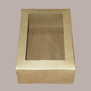 Scatola Carta Avana  e Coperchio con Finestra 165x110H55mm 20 pezzi