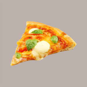 100 Pz Piatto Trancio PIZZA 1/8 Carta Bianca Politenata 20x27cm
