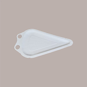 100 Pz Piatto Trancio PIZZA 1/8 Carta Bianca Politenata 20x27cm [6d987687]