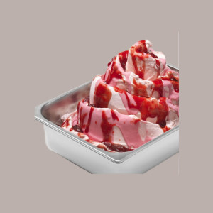 Variegato Gusto Fragola con Pezzi ideale per Gelato Yogurt Dolci Leagel 2 Kg