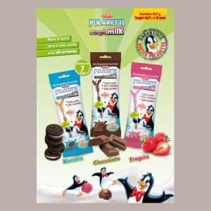 Polaretti Magic Milk Cioccolato Sorpresa Cannuccia Bio Dolfin 42 pezzi [89490125]