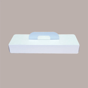 Scatola Porta Strudel in Cartoncino Bianco grafica effetto pelle 34x12H5cm 10 pezzi [af0e392d]