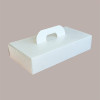Scatola Porta Strudel in Cartoncino Bianco grafica effetto pelle 28x15H6cm 10 pezzi [1f62f78b]
