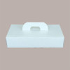 Scatola Porta Strudel in Cartoncino Bianco grafica effetto pelle 28x15H6cm 10 pezzi [d039ea04]
