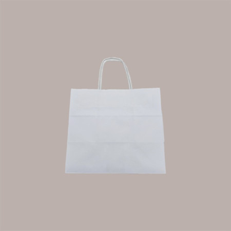 Borsa Carta Bianca Shopper Base Larga Gelateria 28+17x26 200 Pezzi [c5548147]