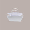 Borsa Carta Bianca Shopper Base Larga Gelateria 28+17x26 200 Pezzi [ab6f034e]