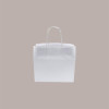 Borsa Carta Bianca Shopper Base Larga Gelateria 28+17x26 200 Pezzi [ae3f4450]