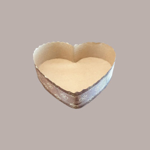 Stampo Forma Cottura in Carta Forno Marrone a Forma di piccolo Cuore da 100 g Usa e Getta 129x135H35mm 20 pezzi [60f56e6d]