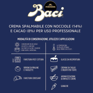 Crema Spalmabile Gusto Baci Perugina Ideale per Farcitura Cornetti Dolci 3 Kg [910dbffa]